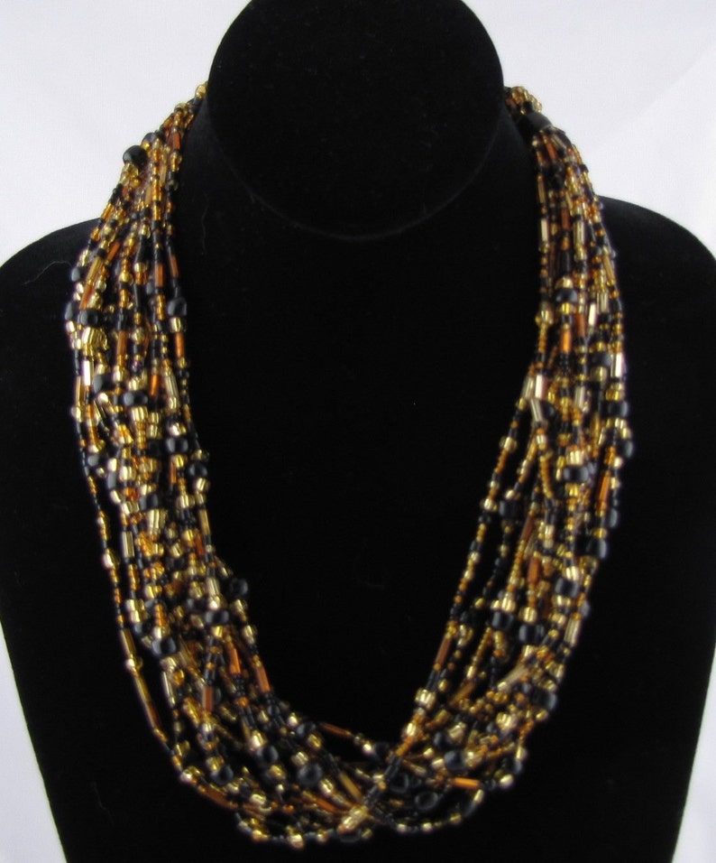 Black and Gold Necklace image 5