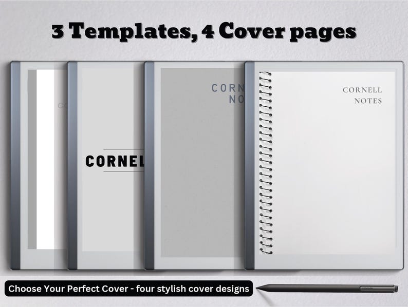 Cornell Note-taking Template Bundle – 3 PDF Templates for Remarkable 1 ...