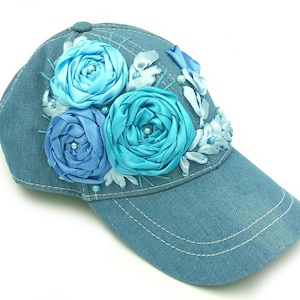 Hand Embroidered Hat, Baseball Cap, Floral Embroidery Hat, Embroidered Hat Embroidery Women Cap, Cap With Flowers Embroidered Ball Cap Women