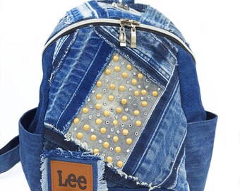 バッグリュック 通販 lee デニム リュック アップサイクルされたLEE