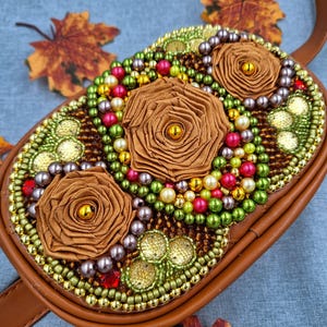 Band Bestickte Öko Leder Crossbody Gürteltasche Folk Design Ukrainische Crossbody Tasche Ethnische Hippie Tasche Kleine Festival Tasche Boheemse Tas