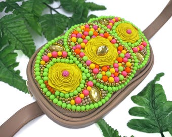 Ukrainian Waist Bag, Hand Embroidered Bag Ukraine, Hutsul Bags, Ukrainian Pocket,  Ukrainian Ladunka, Ukrainian Embroidery Purse, Slavic Bag