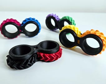 Chevron Gear Wheels Fidget Spinner a Unique Mechanical Desk Toy, Fun and Functional Tactile Feedback , Customizable Chevron Colors