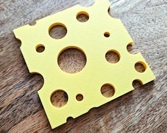 Kaas snackonderzetter – Een heerlijke kaastraktatie voor op tafel! Gourmet onderzetter, keukenaccessoire, onderzetter voor in de keuken, grappige onderzetter voor kaasliefhebbers, cadeau voor thuis