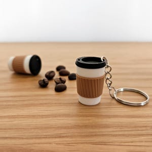 Venti Coffee Cup Keychain – Coffee Lover Backpack Keychain, Gifts for Him, Gift for Her,Barista Accessories,Perfect for coffee enthusiasts