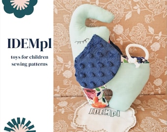 Patron de couture éléphant PDF - Tutoriel sur les peluches patchwork (téléchargement instantané) pour les débutants