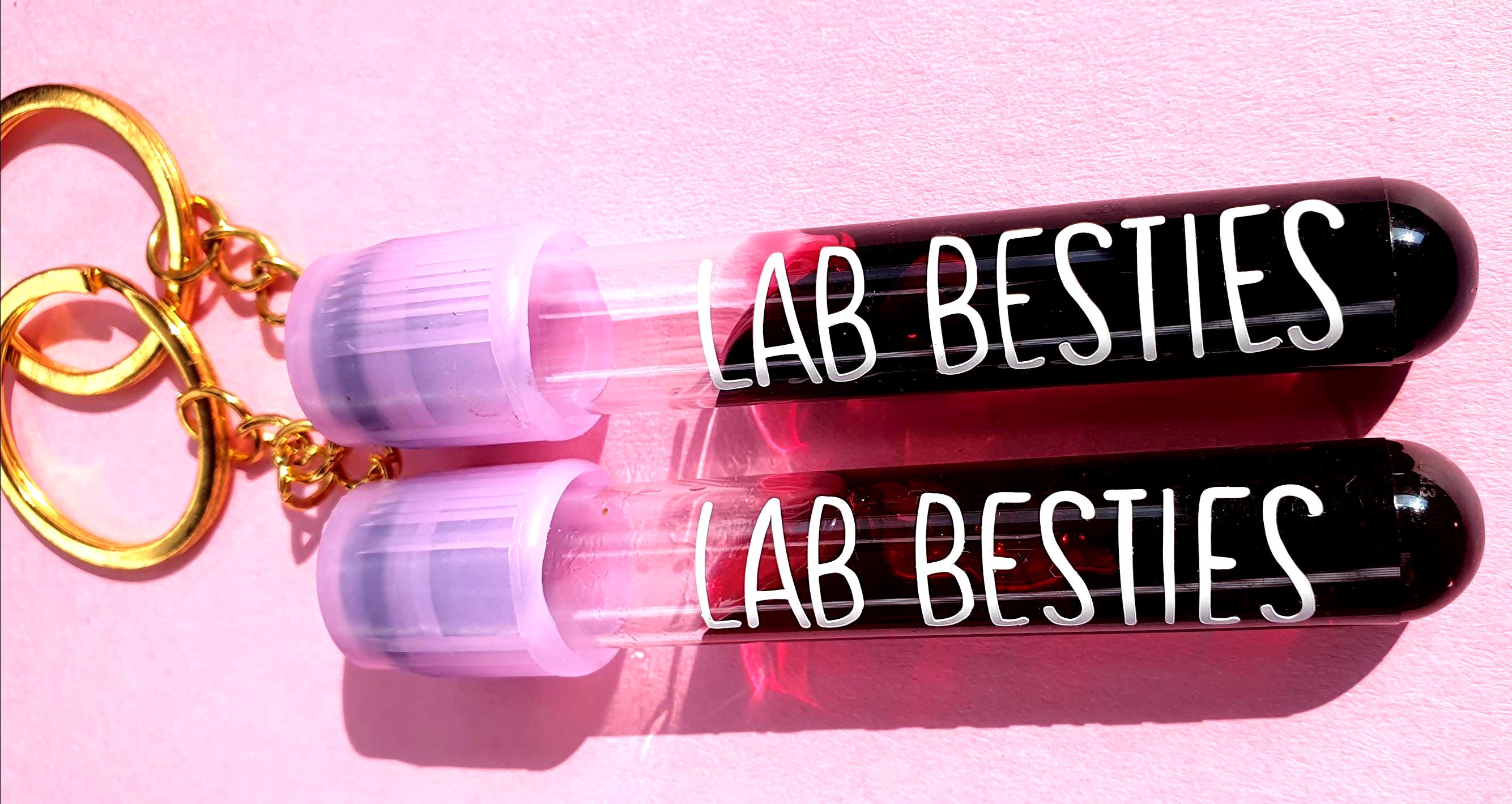 Personalized Blood Tube Keychain Set, Matching Lab Besties Gift for ...