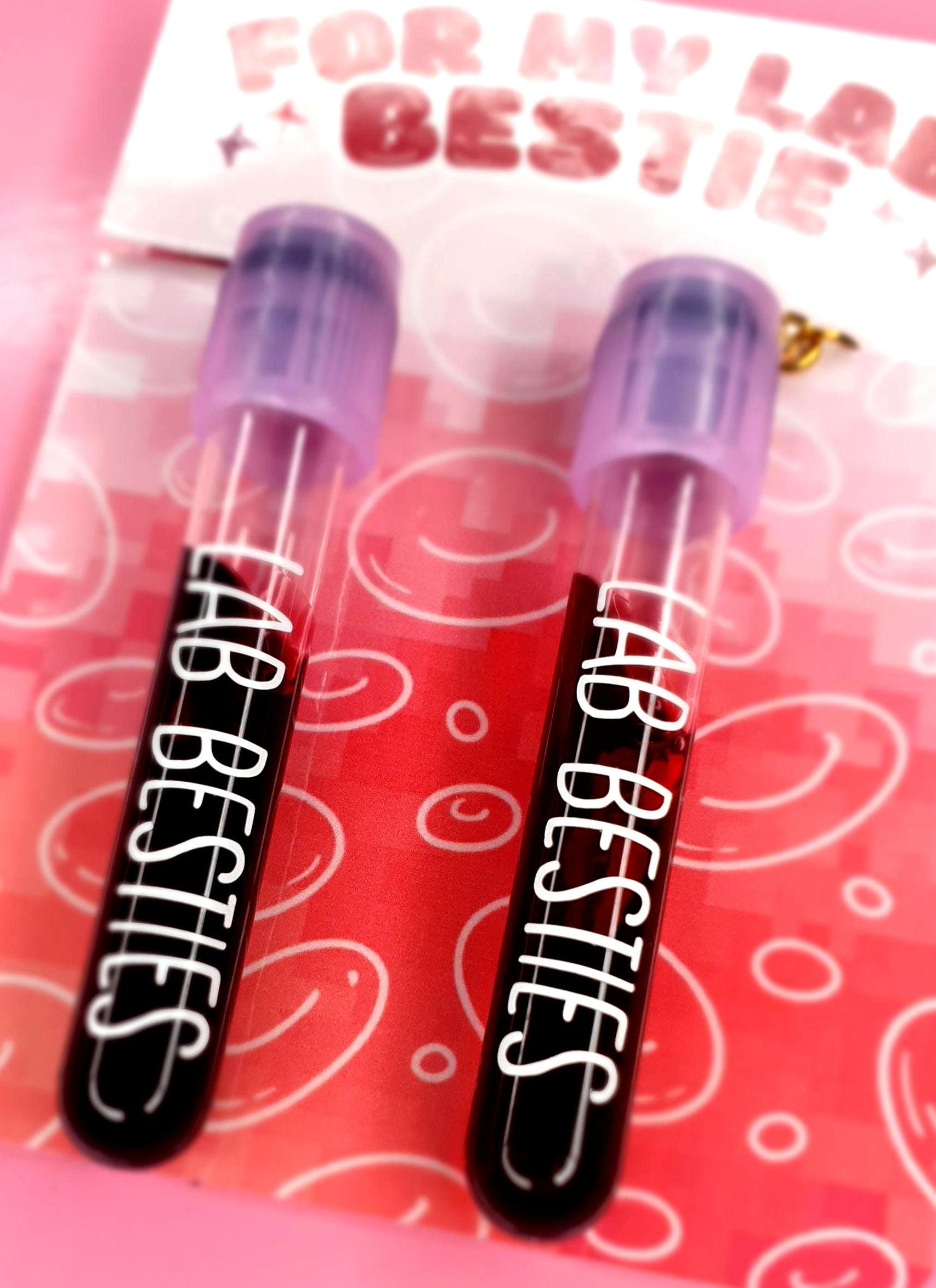 Personalized Blood Tube Keychain Set, Matching Lab Besties Gift for ...