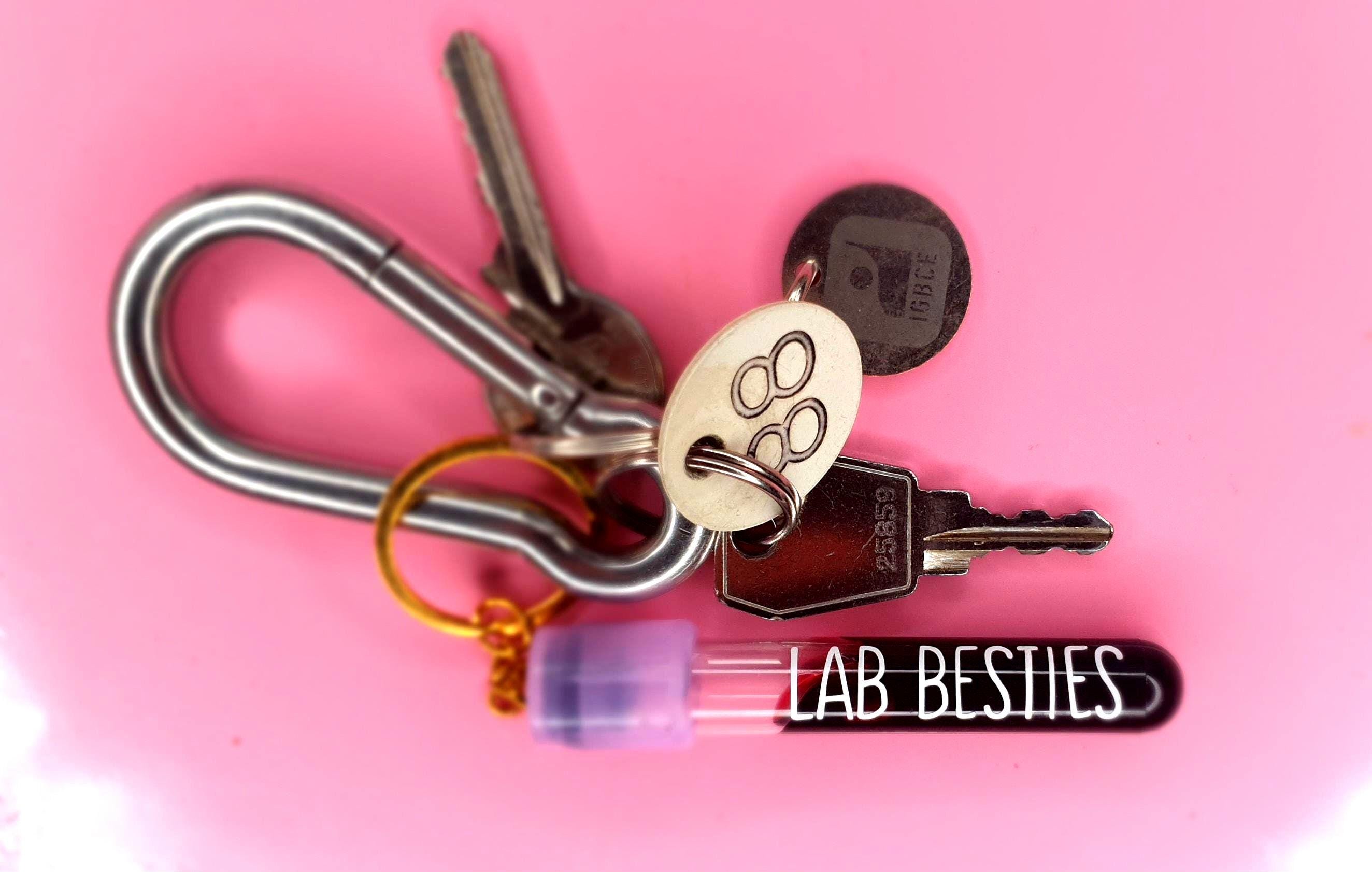 Personalized Blood Tube Keychain Set, Matching Lab Besties Gift for ...