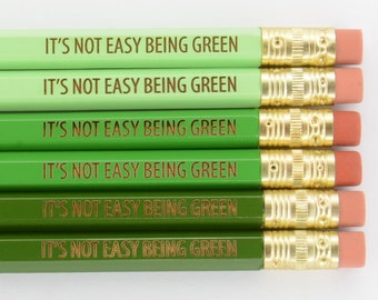 It's Not Easy Being Green Kermit the Frog Inspired 6 Pencils Pack