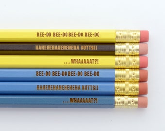 Lot de 6 crayons It's So Minions I'm Gonna Die, moche et méchant I Love Minions Gru inspiré