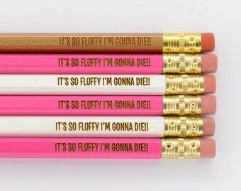 It&#39;s So Fluffy I&#39;m Gonna Die Despicable Me I Love Unicorns Agnes Inspired 6 Pencils Pack