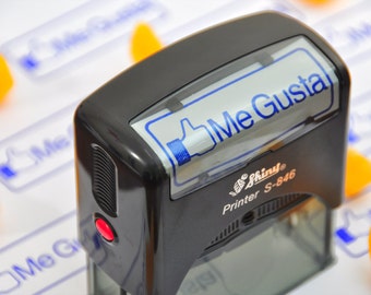 Large Facebook Inspired Me Gusta Stamp for People Who Like Things in Spanish and Spanish Teacher Gift and Teacher Stamp