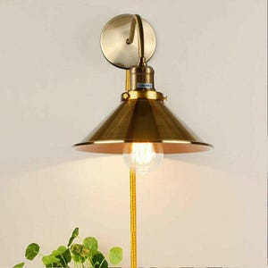 Dimmable Plug-in Wall Sconce | Vintage Industrial Light
