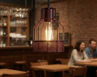 Vintage Cage Pendant light for kitchen island