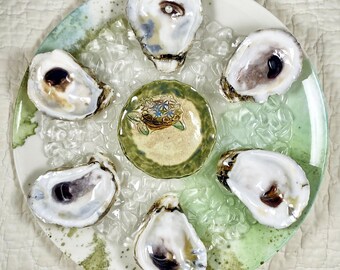 Louisiana Oyster Shell Oyster Plate