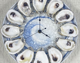 Oysters on the Half Shell Wall Clock