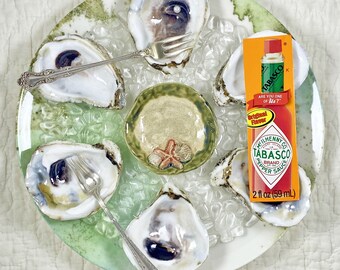 Real Oyster Shell Oyster Plate