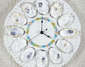 Oyster Shell Wall Clock - Pacific Oysters