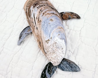 Mussel Shell Whale - 4 sizes to choose from