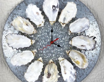 Dozen Oysters on the Half Shell Wall Clock - Tomales Bay Oysters