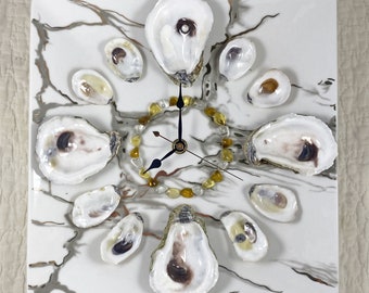 Louisiana Oysters on the Half Shell Wall Clock