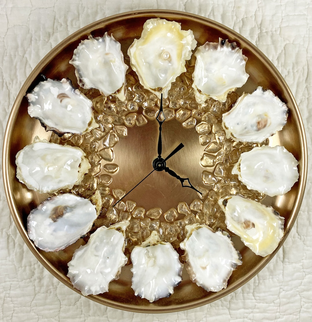 SALE Oyster Plate Wall Clock Etsy