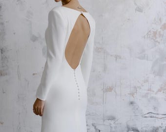 Moderne trouwjurk | Satijnen trouwjurk | Trouwjurk met blote schouders | Trouwjurk korset | Mouwloze satijnen trouwjurk