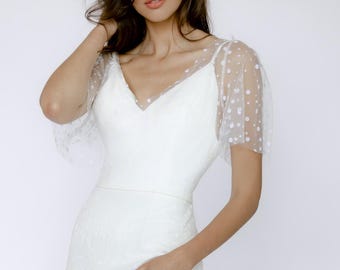 Moderne trouwjurk | Satijnen trouwjurk | Trouwjurk met blote schouders | Trouwjurk korset | Mouwloze satijnen trouwjurk