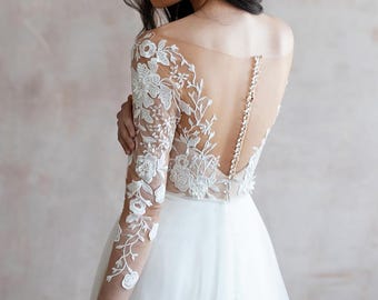 Moderne trouwjurk | Satijnen trouwjurk | Trouwjurk met blote schouders | Trouwjurk korset | Mouwloze satijnen trouwjurk