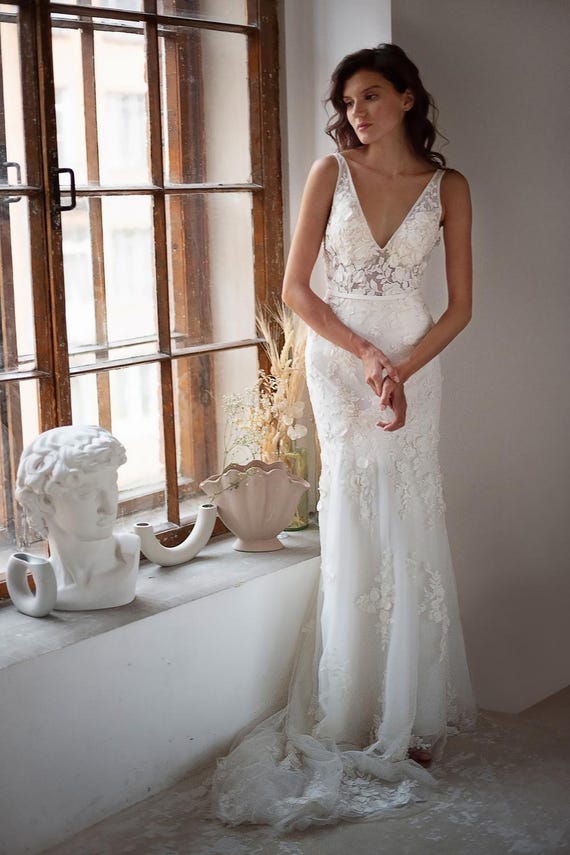 romantic lace trumpet wedding dress 2026 Corset Wedding Dress White Mermaid Tulle Long Off-the-Shoulder