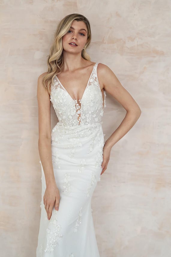 Modern Wedding Dress |Satin Wedding Dress | Off the Shoulder Sleeve Wedding Dress | Corset Wedding Gown |Sleeveless Satin Wedding Gown