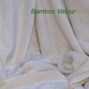 Bamboo Cotton Velour Fabric, Certified Organic, OBV
