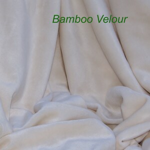 Bamboo Cotton Velour Fabric,  9 yards cut, Organic Bamboo Velour, OBV