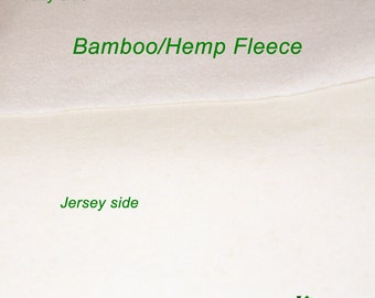 Hemp Bamboo Fleece Fabric, by the yard