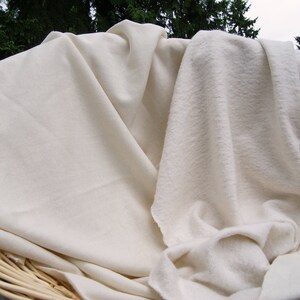 Hemp Organic Cotton Fleece Fabric, Natural or Black image 3