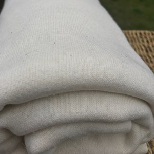 Hemp Organic Cotton Fleece Fabric, Natural or Black image 5