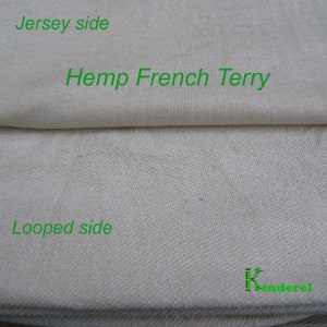 Bamboo Hemp Stretch Terry Fabric by Yard  Hemp Terry – Kinderel Organic  Fabrics