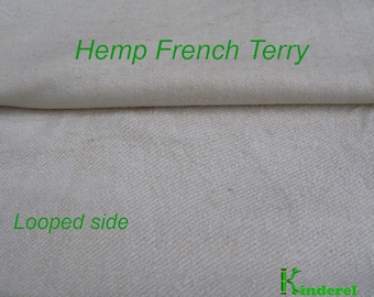 Hemp Cotton French Terry Knit Fabric - by the yard