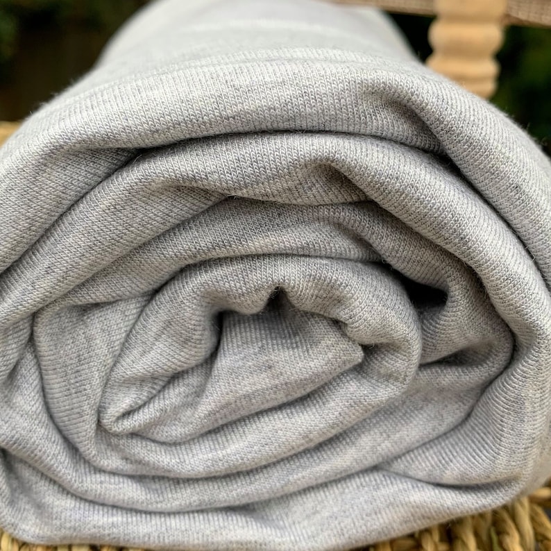 Bamboo Merino Wool Stretch French Terry Knit Fabric Black and Etsy Canada