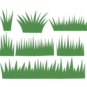 Grass Embroidery Design, Machine Embroidery Design, Grass Border Embroidery Design, Grass Silhouette, Floral Border, Grass Design, 6 Sizes