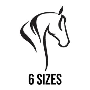 Horse Embroidery Design - Horse Head Outlines Embroidery Design- Horse Applique Embroidery- Animals Machine Embroidery Design Files -6 Sizes