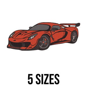 Car Embroidery Design - Sports Car Embroidery Design - Racing Car Embroidery Design - Retro Car Machine Embroidery Design Files - 5 Sizes