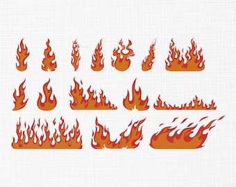 Fire Embroidery Bundle Design, Fire Embroidery, Fire Embroidery, Heat Embroidery File, Campfire Machine Embroidery Design Files, 6 Sizes