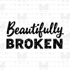 Vackert trasig digital nedladdning SVG PNG | Klippfil Clip Art Vector Cricut
