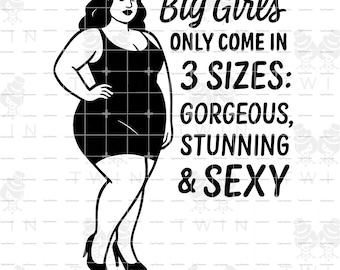 Plus Size Woman Design Digital Download SVG PNG |  Cut file Clip art Vector Cricut | Plus Size Empowerment