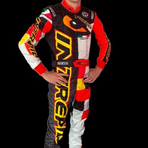 Custom Made Go Kart Race Suit F1 (SUMMER & WINTER) CIK Level 2 with option to add your names, logos, flags, labels with free shipping