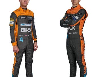 Mono de carreras de karting F1 personalizado (VERANO E INVIERNO) Nivel 2 CIK con opción de añadir nombres, logotipos, banderas y etiquetas. Envío gratuito.