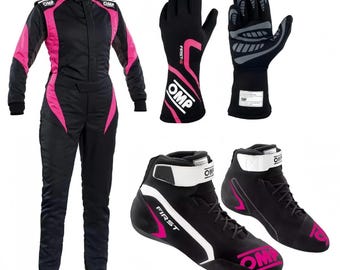 Bundle F1 Go Kart Suit CIK/FIA Level 2 Race Suit with Matching Gloves & Shoes
