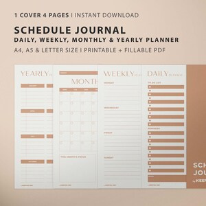 Planificador minimalista: Planificador diario, Planificador semanal, Planificador mensual, Planificador anual, Planificador para iPad, Descarga instantánea, A4/A5/Carta